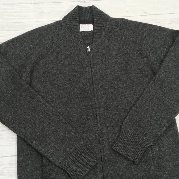 Adriano Goldschmied • Lambs Wool Blend Full Zip Cardigan Sweater - Picture 7 of 12